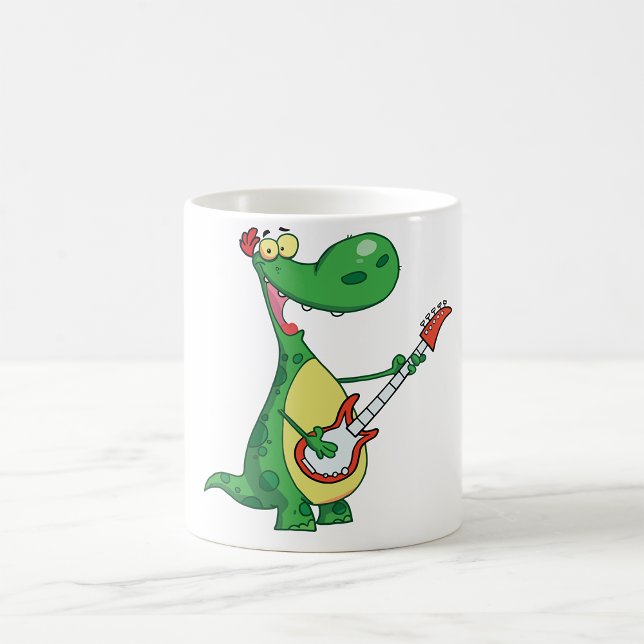 Café Guitarra tocando caneca de dinossauro (Criador carregado)