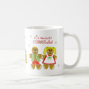 Café Homem de pão-de-espécie & caneca do Natal da