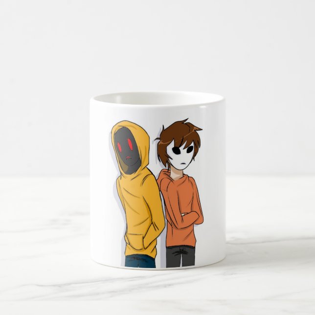 Café Hoodie e caneca de Masky (Centro)