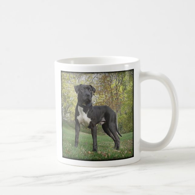 Café Hudson - amor de I meu pitbull Terrier! Caneca (Direita)