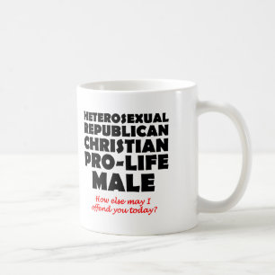 Café Humor de Caneca Cristã Masculina Republicana Ofens