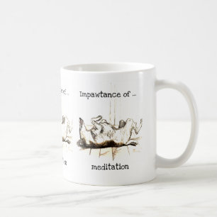 Café Impawtance de uma caneca da meditação