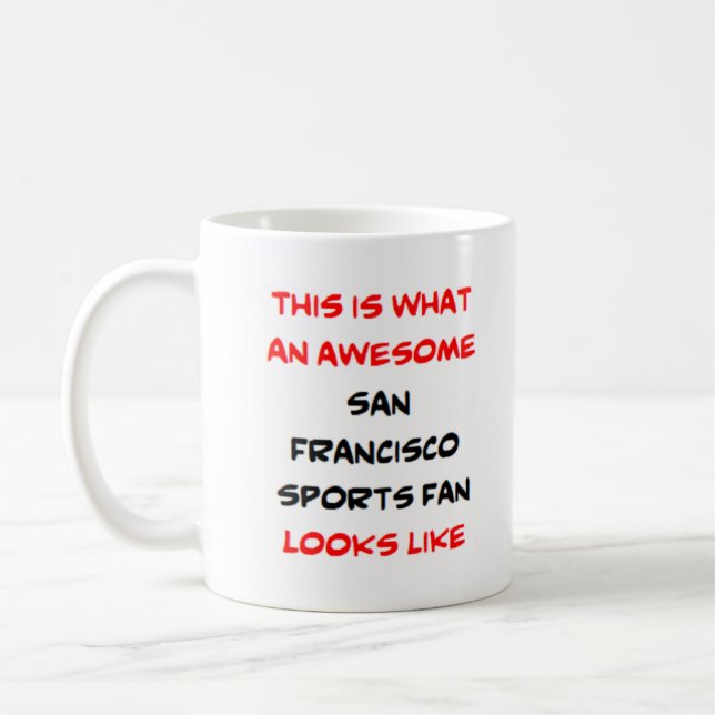 Café incrível san francisco, fã esportiva, caneca de ca (Esquerda)