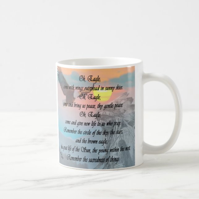 Café Indiano, caneca da oração de Eagle do nativo (Direita)