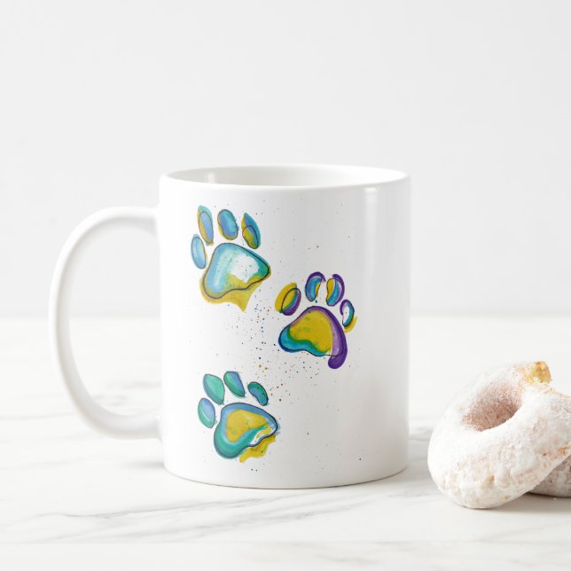Café Isto provavelmente tem cabelo de gato - caneca de  (Com Donut)