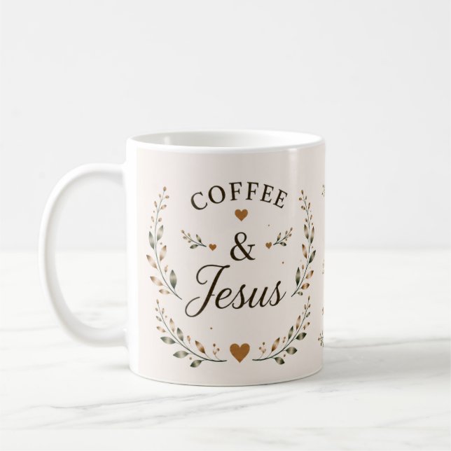 Café & Jesus | Caneca de Café Inspirador (Esquerda)