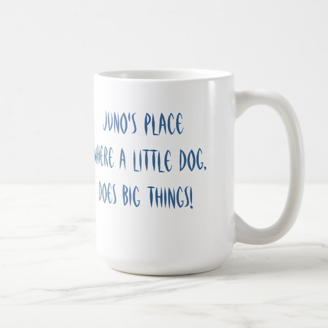 Café Juno e caneca de Baxter (Direita)