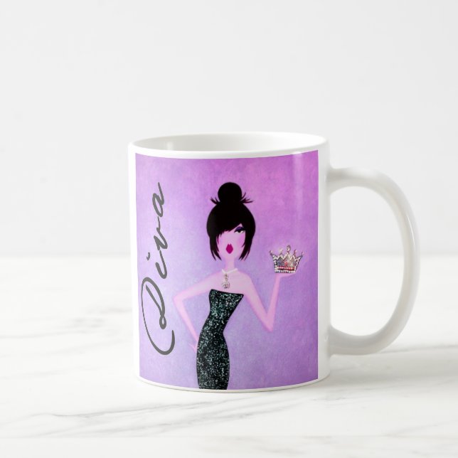 Café La do La de Ooh de uma diva! caneca (Direita)