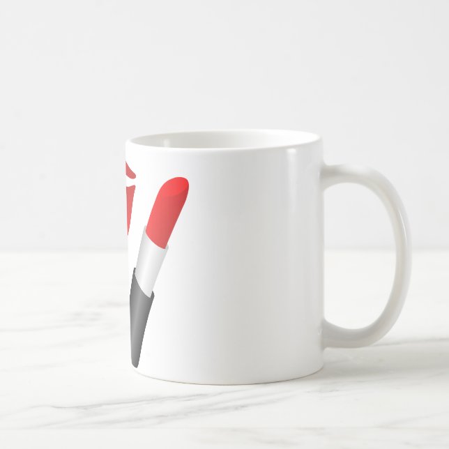Café Lábios vermelhos M.U.A. caneca branca clássica de (Direita)
