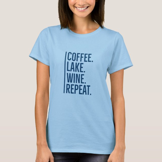Café Lago Wine Repetir T-Shirt (Frente)