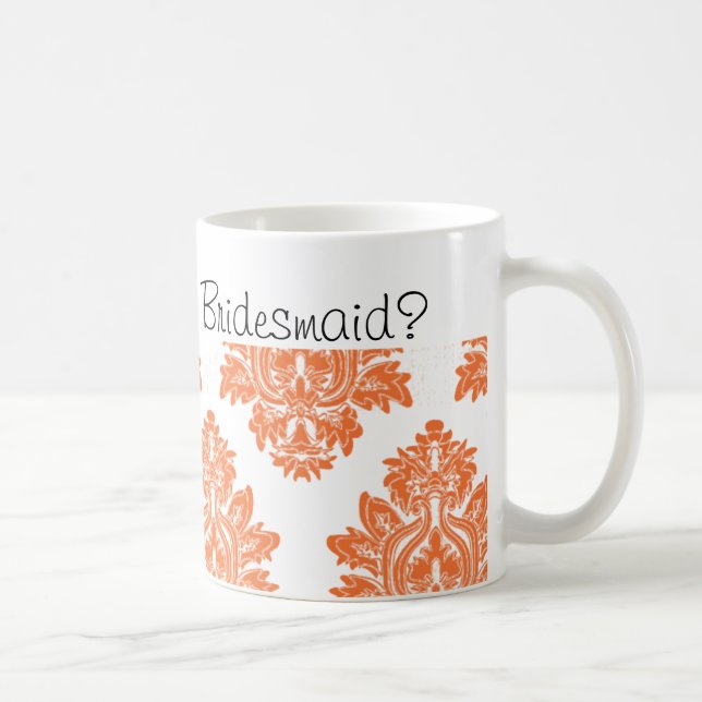 Café Laranja você será minha caneca da dama de honra (Direita)