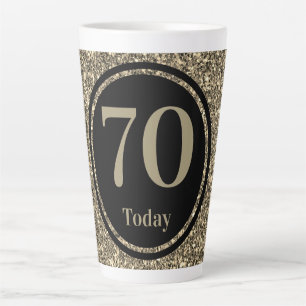 Café Latte 70 de presente de caneca de aniversário especial n