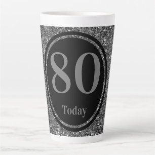 Café Latte 80 de presente de caneca de aniversário especial n
