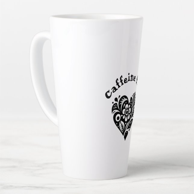 Café Latte A caneca grátis de cafeína (Ângulo esquerdo)