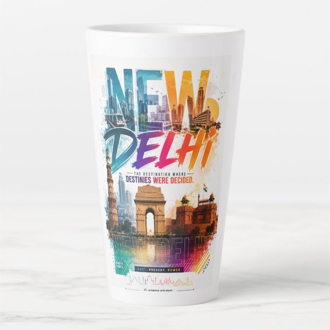 Café Latte A Caneca Pequena de Nova Deli (Frente)