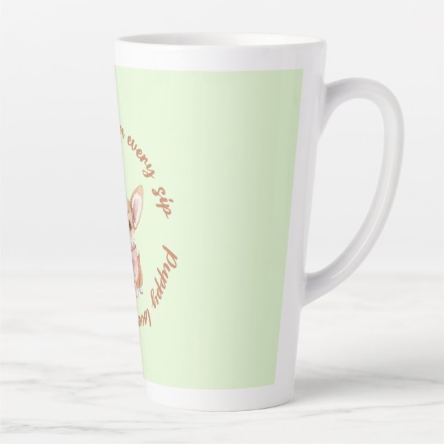 Café Latte Amor de Cachorrinho em Cada Golada | Caneca para A (Direita)