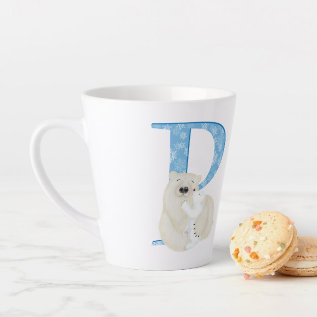 Café Latte Animal ABC P é para a caneca tardia de urso polar (In Situ)