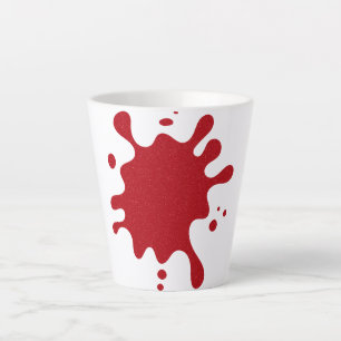 Café Latte Caneca Branca Personalizada com Design de Mancha V