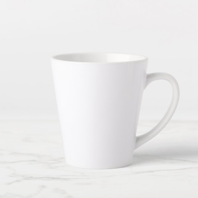 Café Latte Caneca Cachorrinho Dachshund Fofo – Arte de Linha  (Direita)