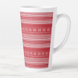 Café Latte Caneca Clássica de Natal Fair Isle