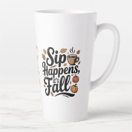 Café Latte Caneca com nome personalizado e frase engraçada de