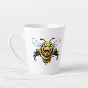 Café Latte Caneca com Rosto de Vespa Feroz - Ilustração de In