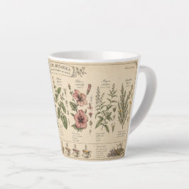Café Latte Caneca de 12 oz de Ervas Botânicas –