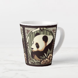 Café Latte Caneca de 330ml do Urso Panda Art Déco