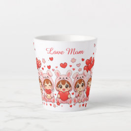 Café Latte Caneca de Amor Personalizada | Dia das Mães e Pres