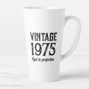 Café Latte Caneca de aniversário personalizada vintage