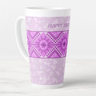 CAFÉ LATTE CANECA DE ARTE DECORATIVA ROXA