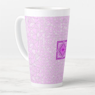 CAFÉ LATTE CANECA DE ARTE DECORATIVA ROXA