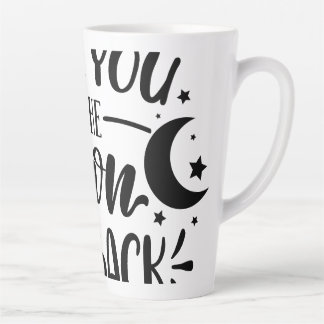 Café Latte Caneca de Cerâmica "Amo Você até a Lua e de Volta"