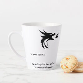 Café Latte Caneca de Cerâmica Branca Motivacional por GJA Des