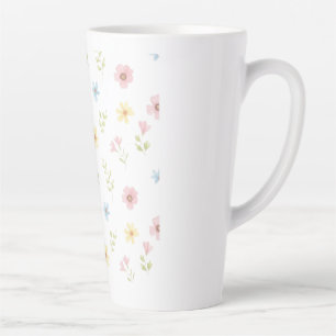 Café Latte Caneca de Cerâmica de Prado de Primavera Caprichos