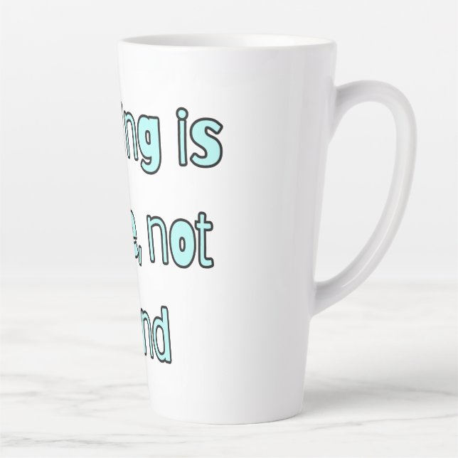 Café Latte Caneca de citação simples (Direita)