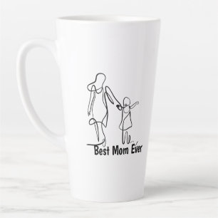 Café Latte Caneca de Duas Cores Melhor Mãe do Mundo, 450 ml