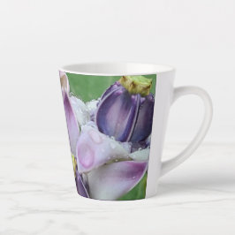 Café Latte Caneca de Flor com Coroa Roxa