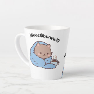 Café Latte Caneca de Gato Fofinho 