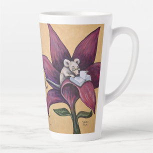 Café Latte Caneca de leite Reading Flower
