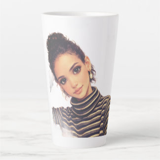 Café Latte Caneca de Luxo de Boneca de Moda – Ilustração Eleg