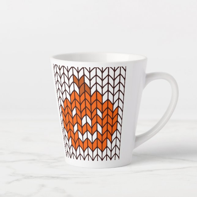 CAFÉ LATTE CANECA DE MALHA JACK-O-LANTERN PARA LATTÉ (Direita)