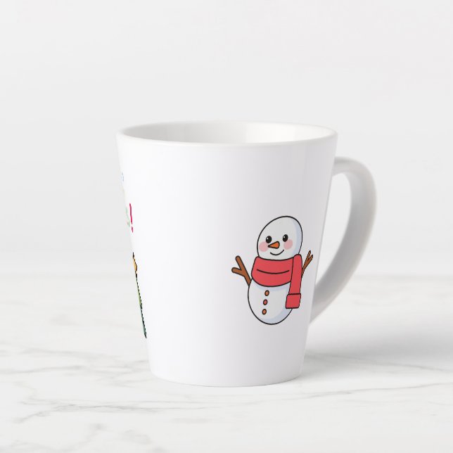 Café Latte Caneca de Natal (Ângulo direito)
