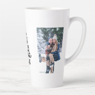 Café Latte Caneca de Natal com Foto Personalizada de Casal