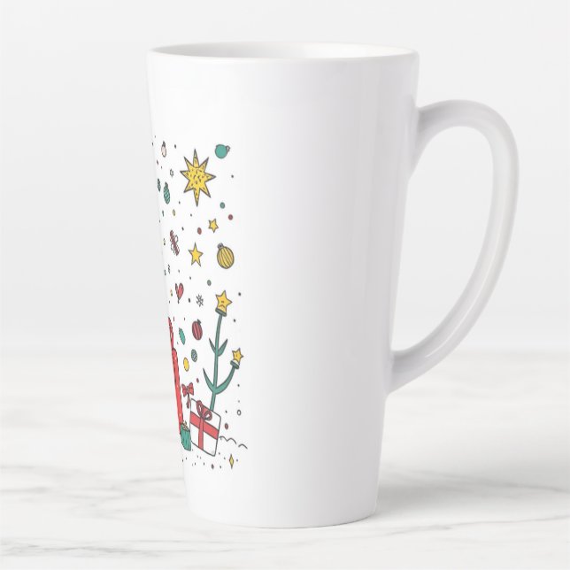 Café Latte caneca de Natal personalizada (Direita)