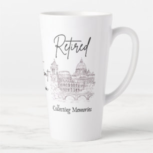 Café Latte Caneca de Presente para Aposentados Viajantes