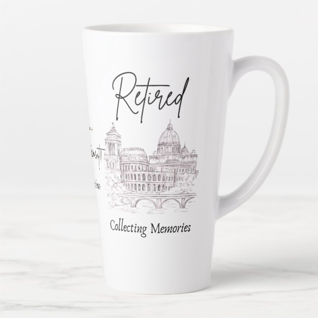 Café Latte Caneca de Presente para Aposentados Viajantes (Direita)