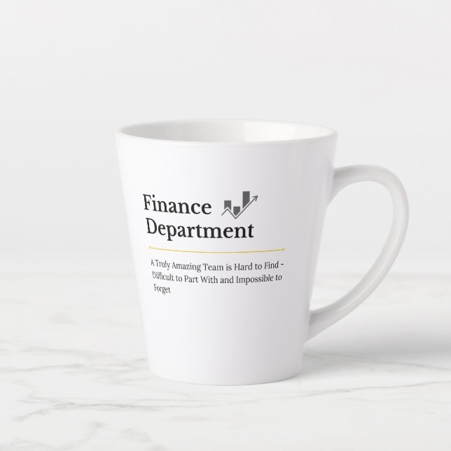 Café Latte Caneca do Departamento de Finanças  (Direita)