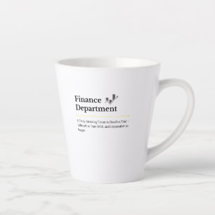 Café Latte Caneca do Departamento de Finanças