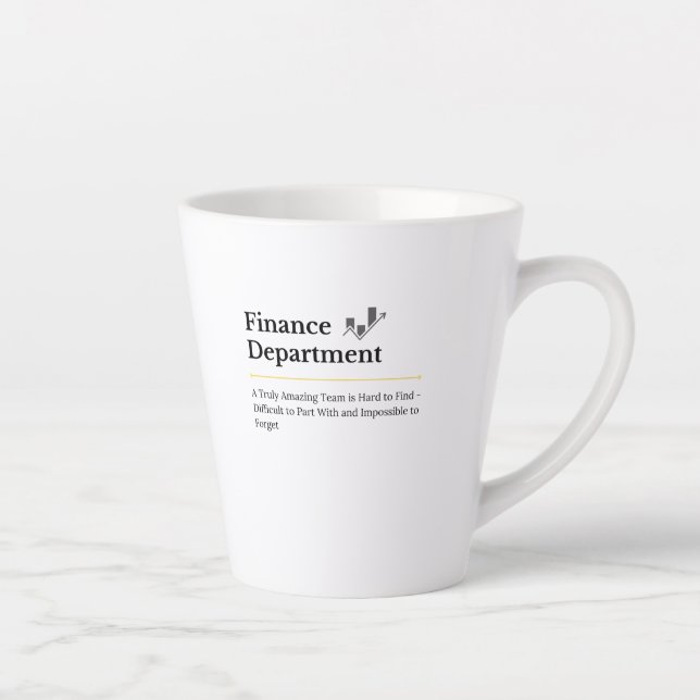 Café Latte Caneca do Departamento de Finanças  (Direita)
